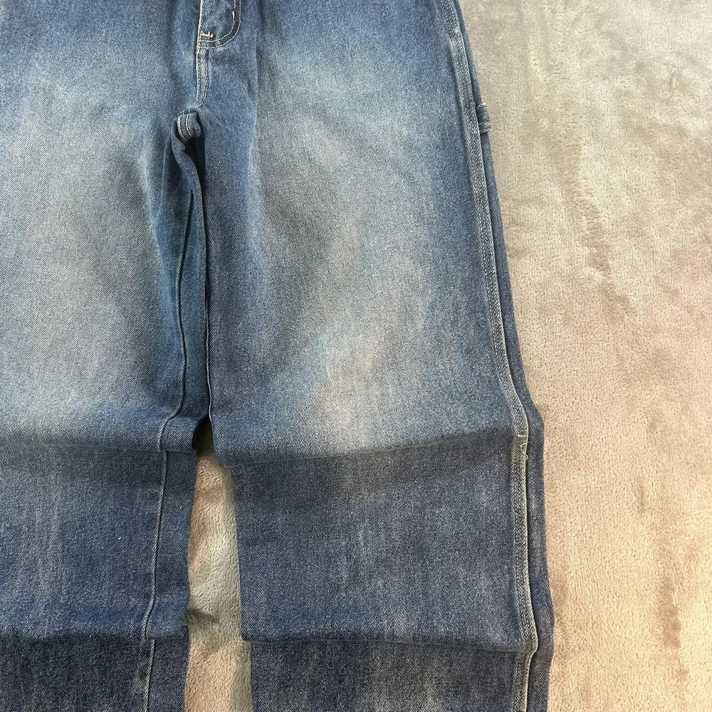 Y2K R.S. Jean Co. Jeans Kids 16 Blue Faded Relaxed Baggy Carpenter Denim Pants